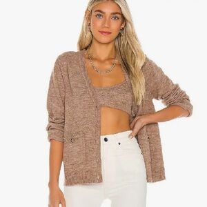 Lovers + Friends Kamile Oversized Cardigan & Bra